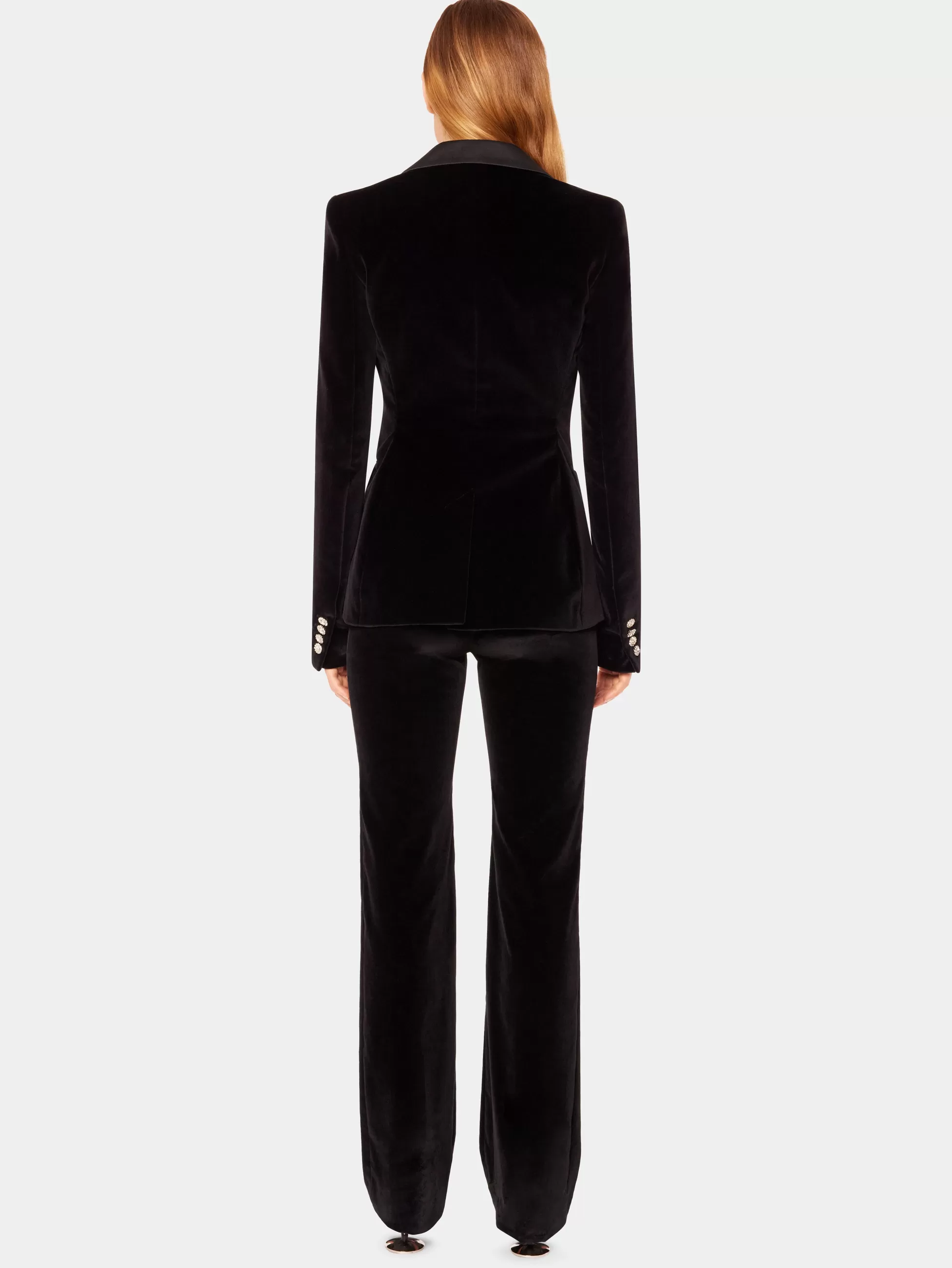 blazer_en_velours__finitions_satin_et_cristal_2-1.webp Rabanne Sélection De Soirée | Vestes^Blazer en velours à finitions satin et cristal