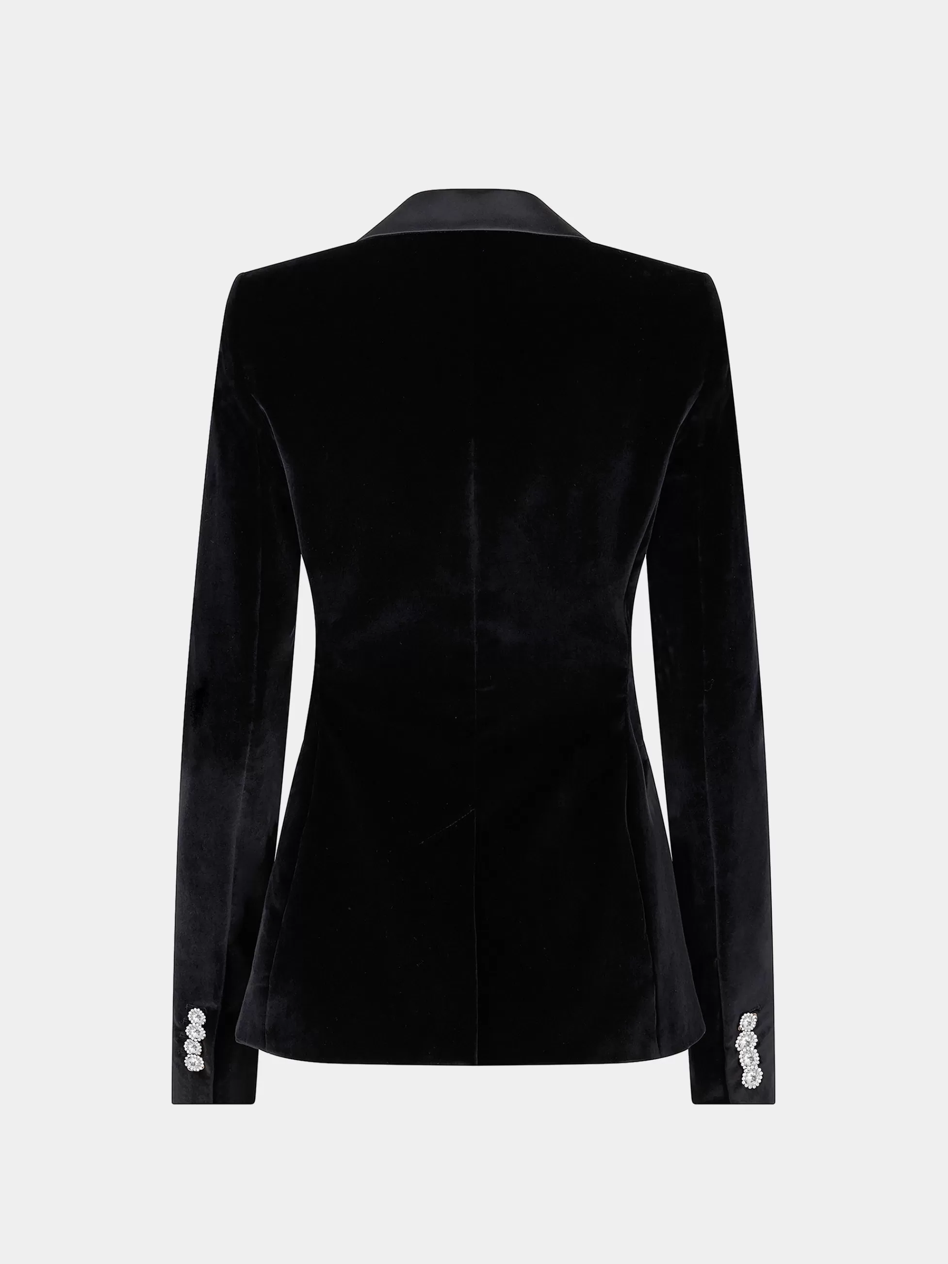 blazer_en_velours__finitions_satin_et_cristal_3-1.webp Rabanne Sélection De Soirée | Vestes^Blazer en velours à finitions satin et cristal