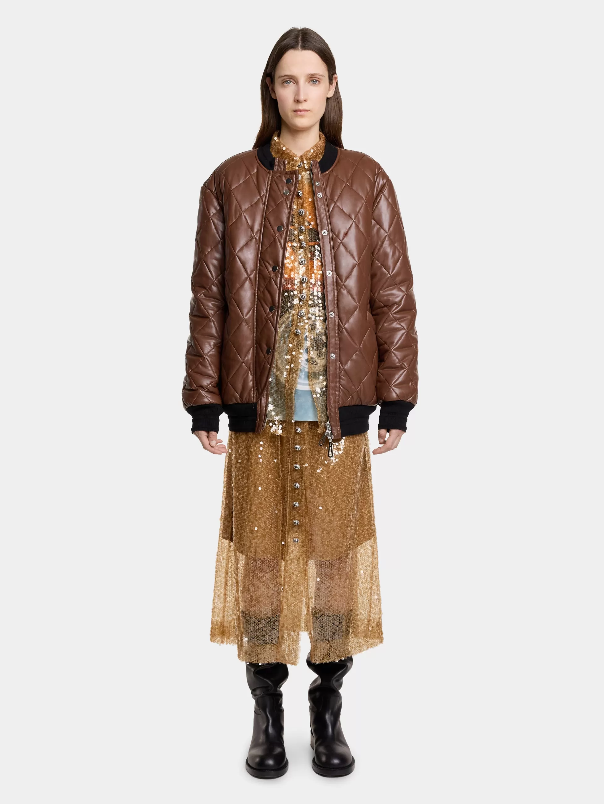 Rabanne Vestes^BLOUSON LONG MATELASSE