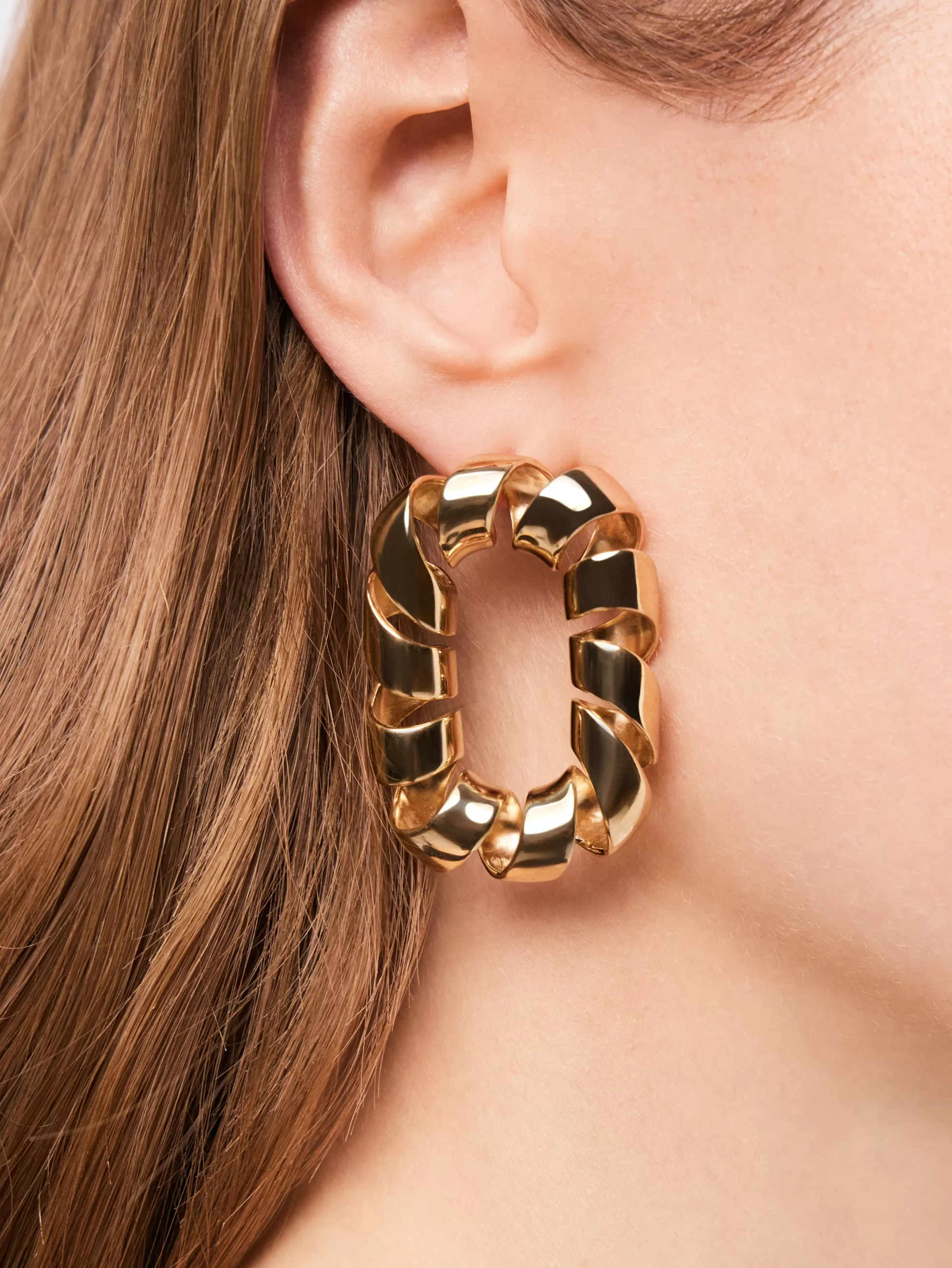 Rabanne Boucles D'Oreilles^Boucles d'oreilles XL link twist dorées