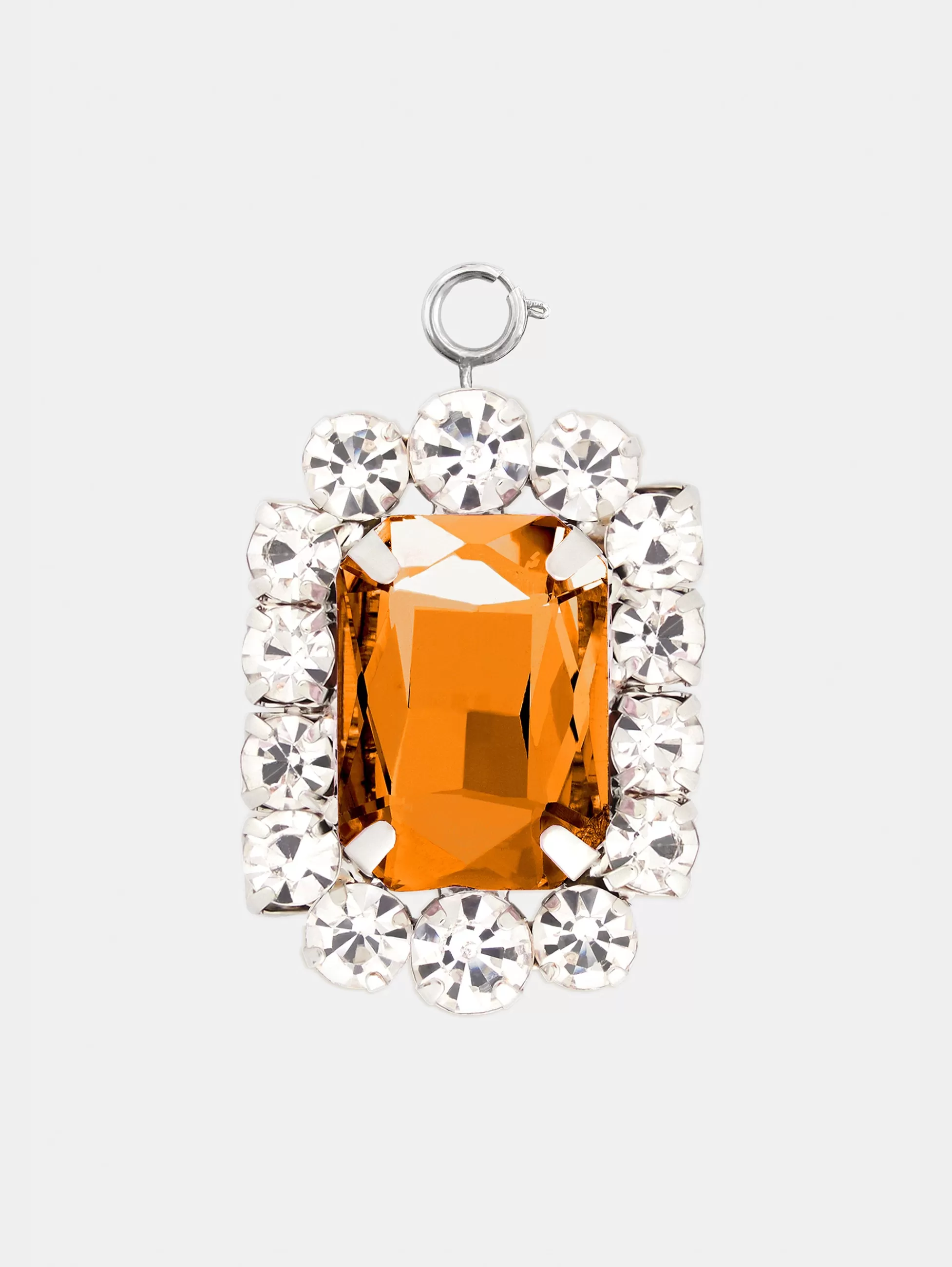 Rabanne Petits Cadeaux | Personnalisez Votre Sac^Charm carré en crystal orange