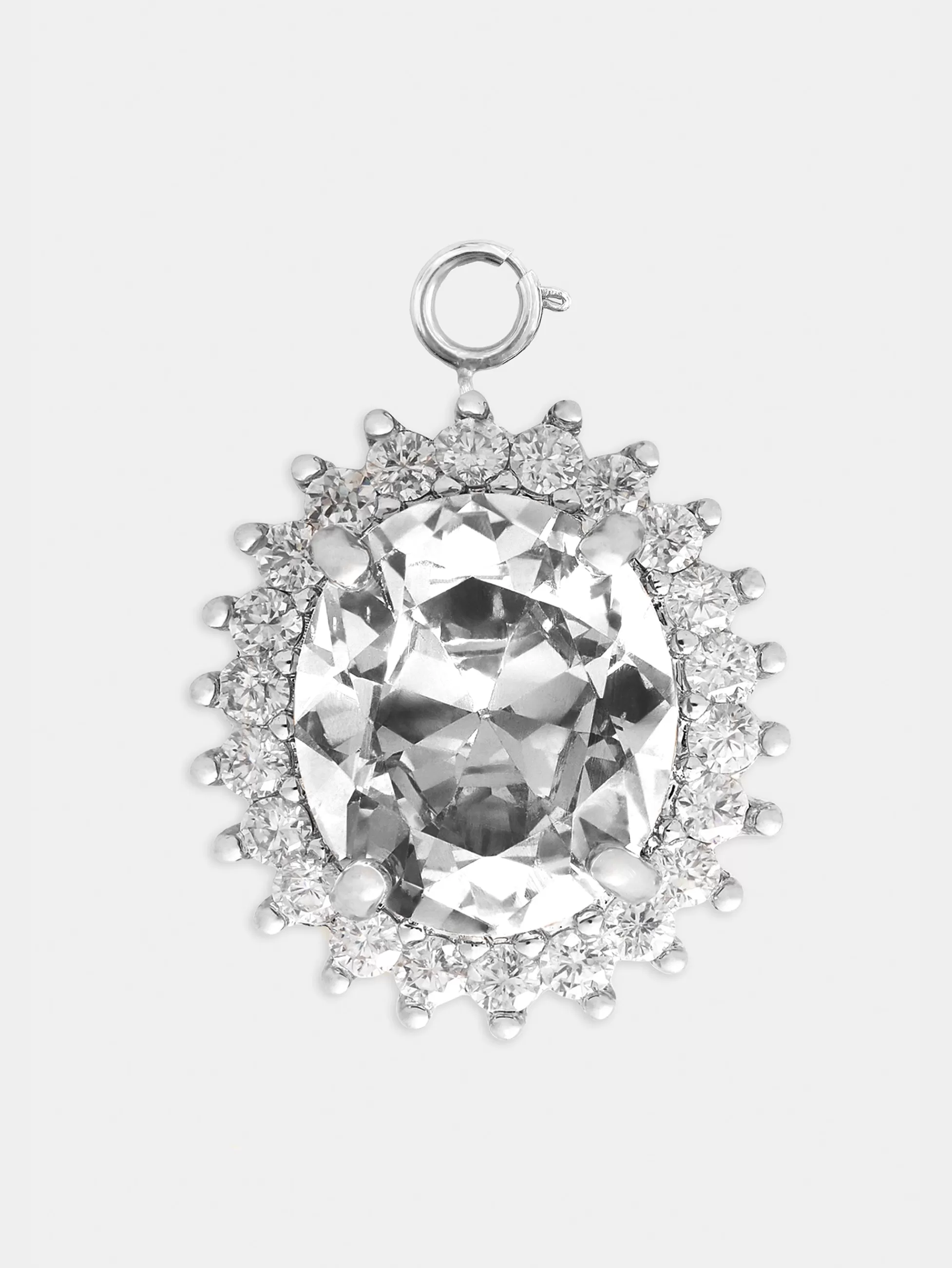 Rabanne Personnalisez Votre Sac | Charms^Charm oval en cristal transparent