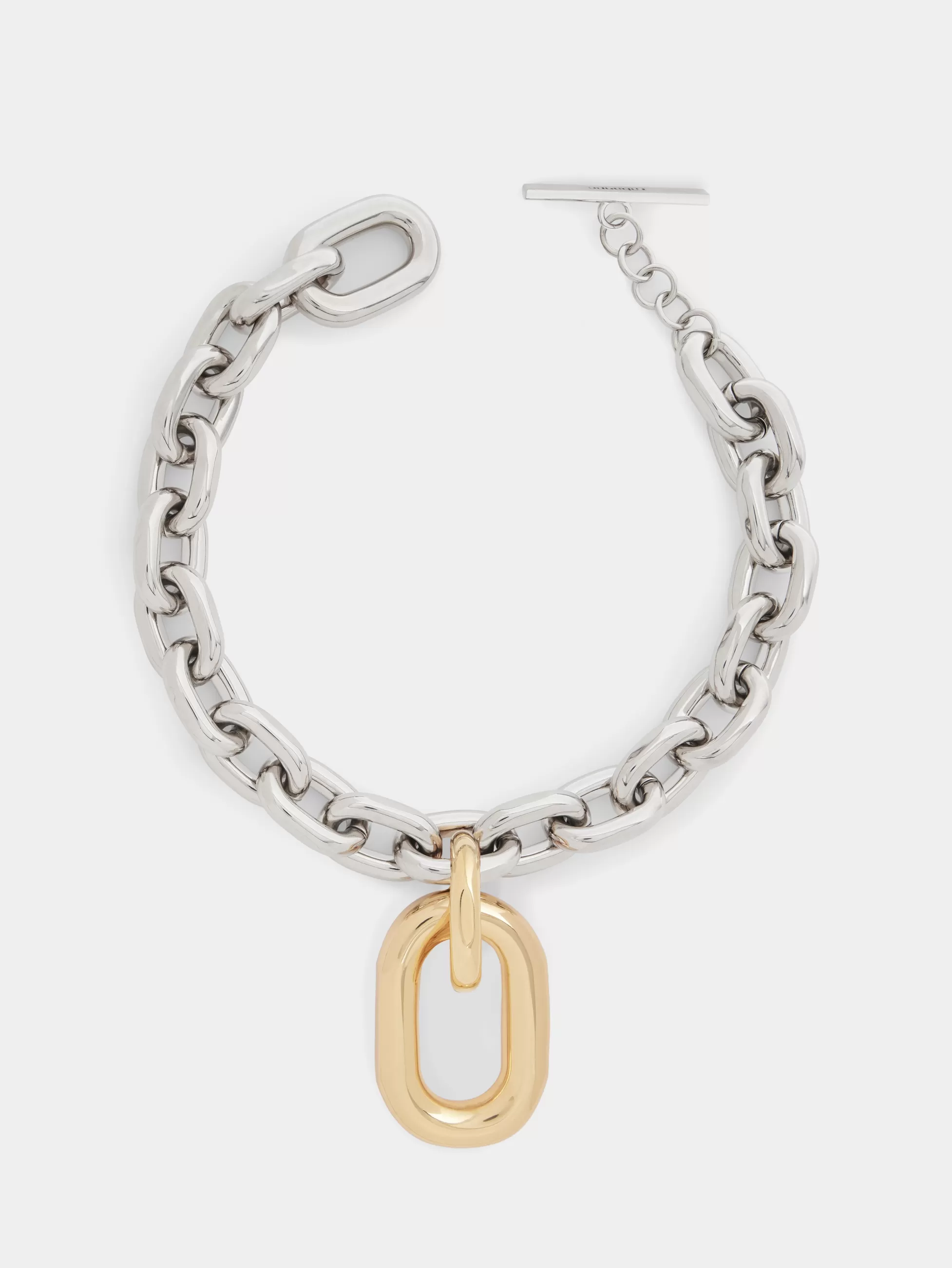 collier_dorargent_xl_link_4-1.webp Rabanne Sélection De Soirée | Colliers^COLLIER DORÉ/ARGENT XL LINK