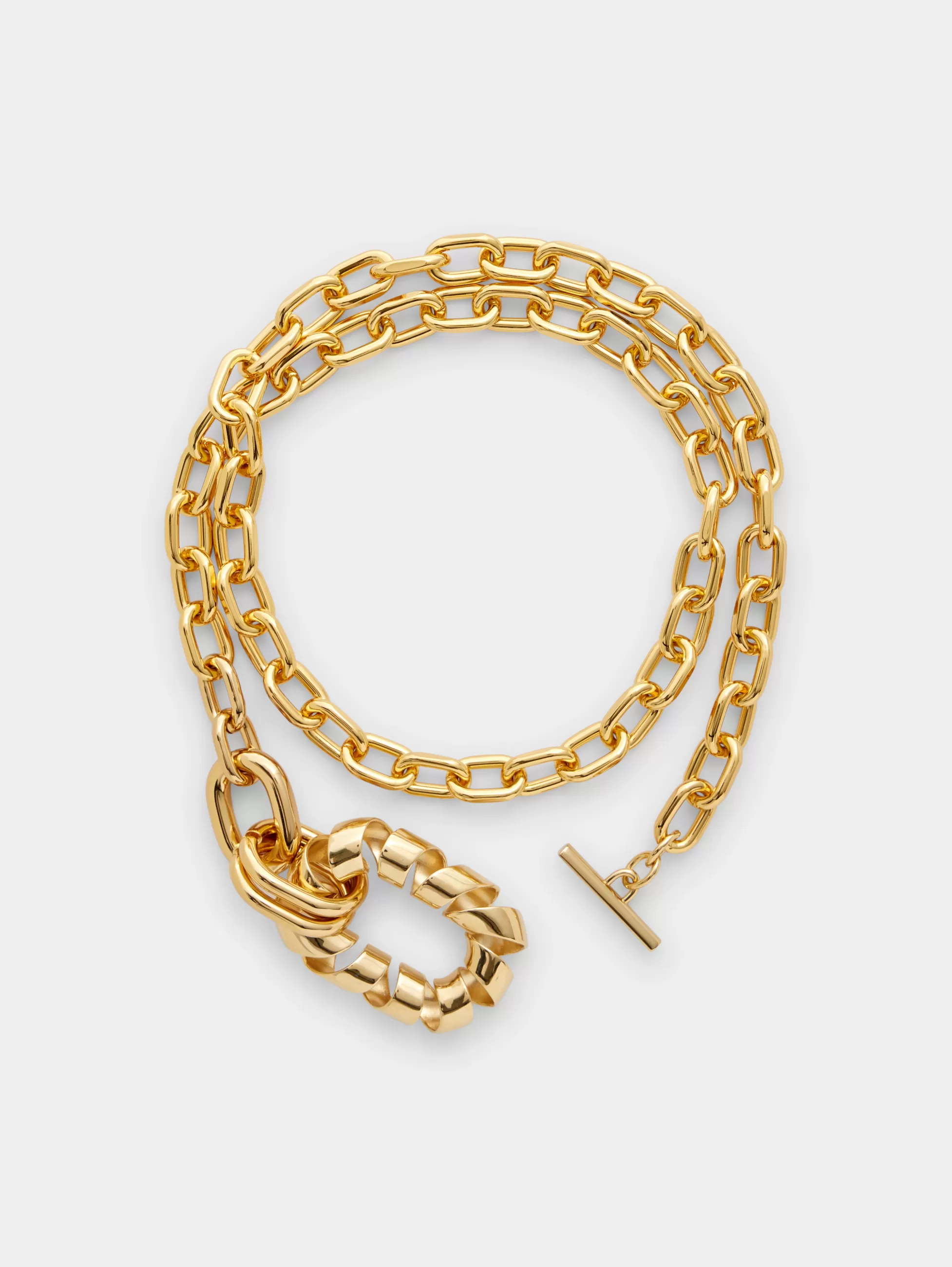 Rabanne Colliers^Collier double XL link twist à pendentif