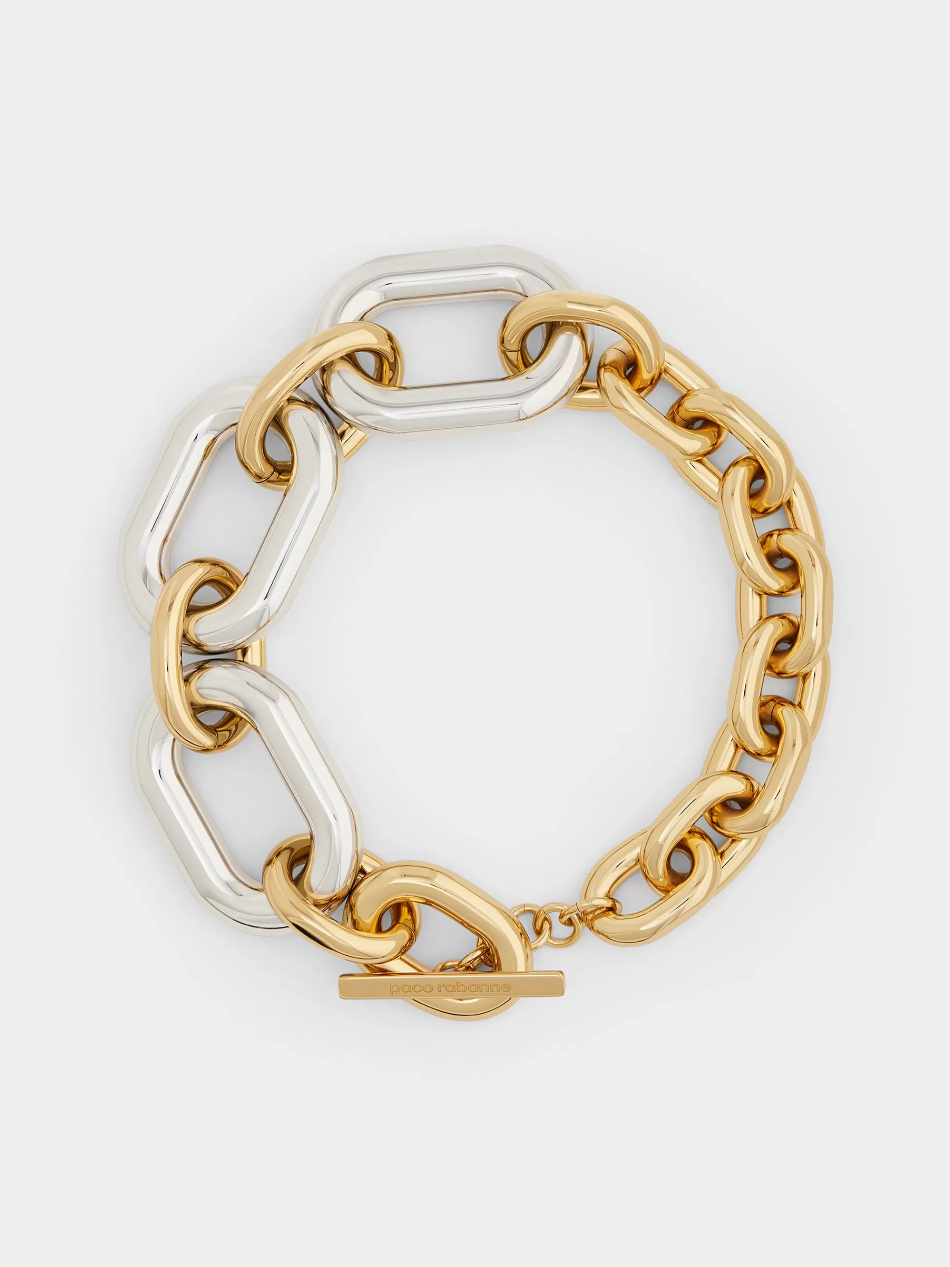 collier_xl_link_oversize_dor_et_argent_2-1.webp Rabanne Sélection De Soirée | Colliers^Collier XL Link oversize doré et argent