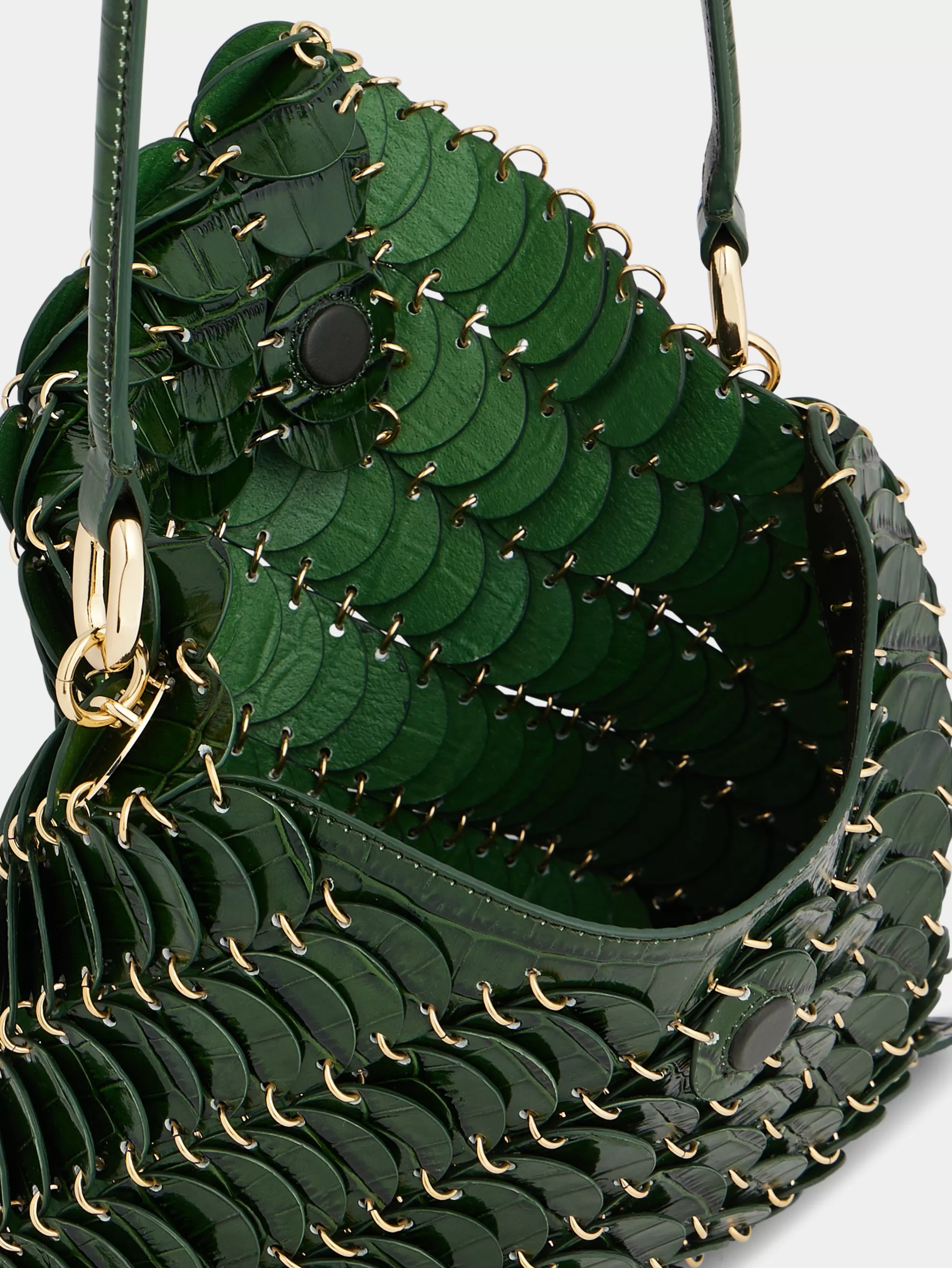 green_paco_leather_bag_4-1.webp Rabanne Les Sacs Paco En Cuir | Sélection De Soirée^GREEN PACO LEATHER BAG