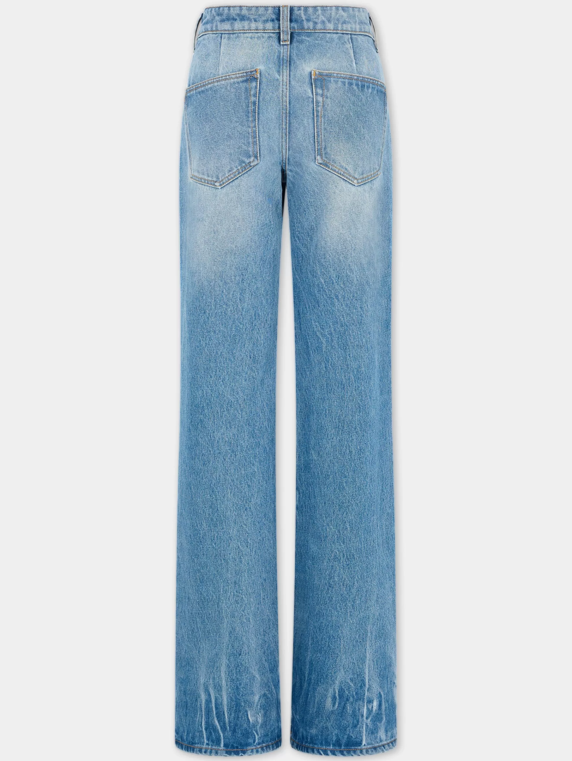 jeans_bleu_signature_avec_pastilles__6-1.webp Rabanne Denim | Pantalons^Jeans bleu signature avec pastilles 1969