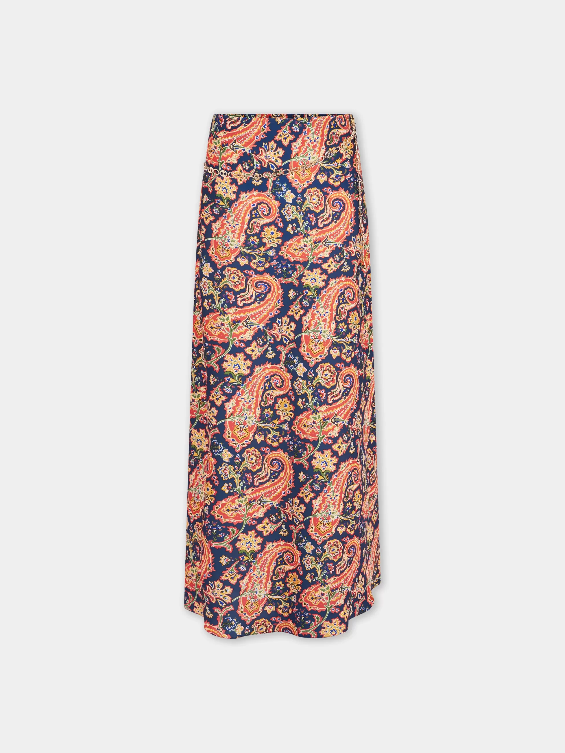 jupe_nuisette__motif_paisley__dtail_de_chane_eight_4-1.webp Rabanne Jupes^Jupe nuisette à motif paisley à détail de chaîne "eight"