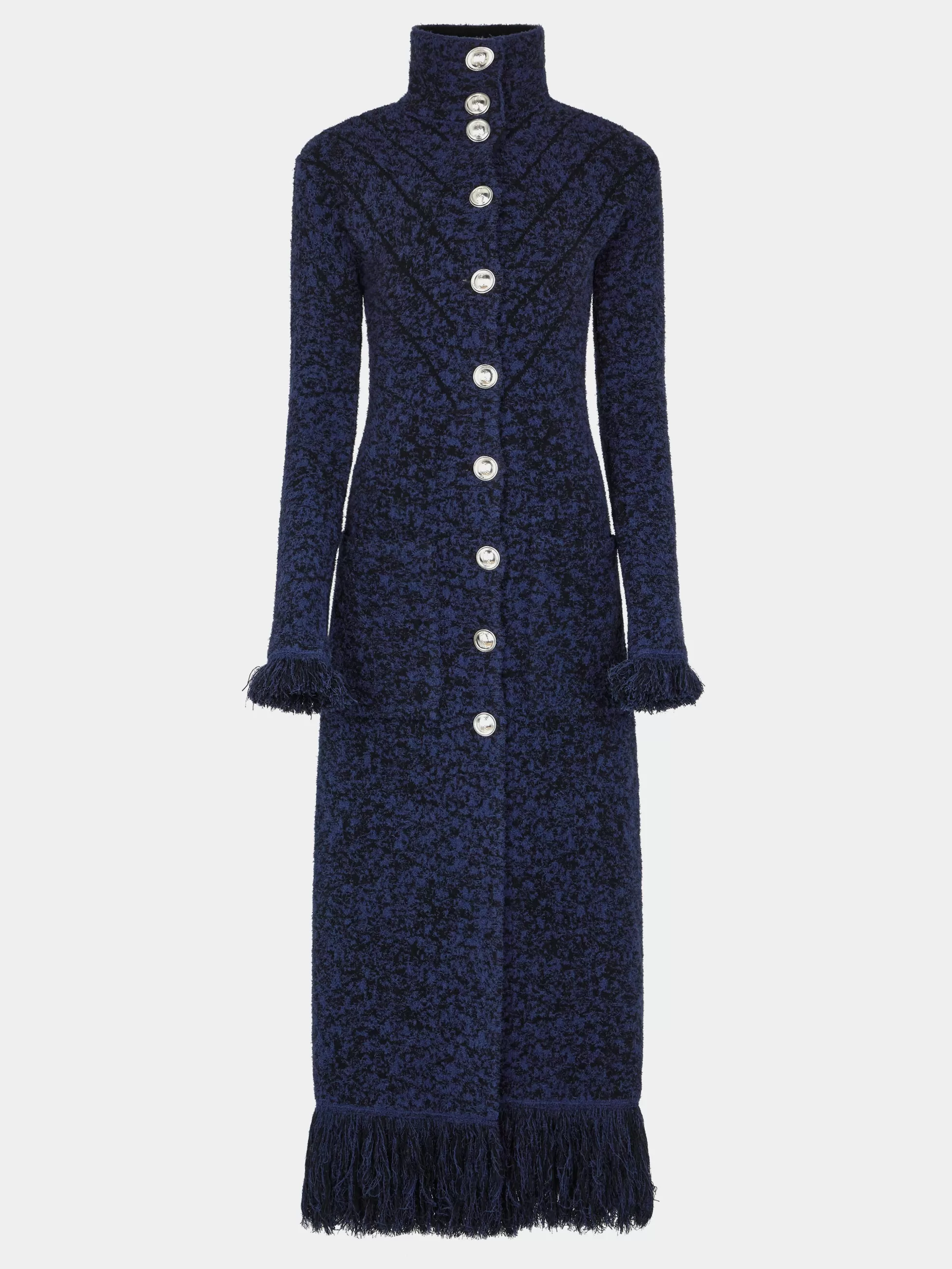 Rabanne Vestes | Maille^MANTEAU LONG EN MAILLE TWEED