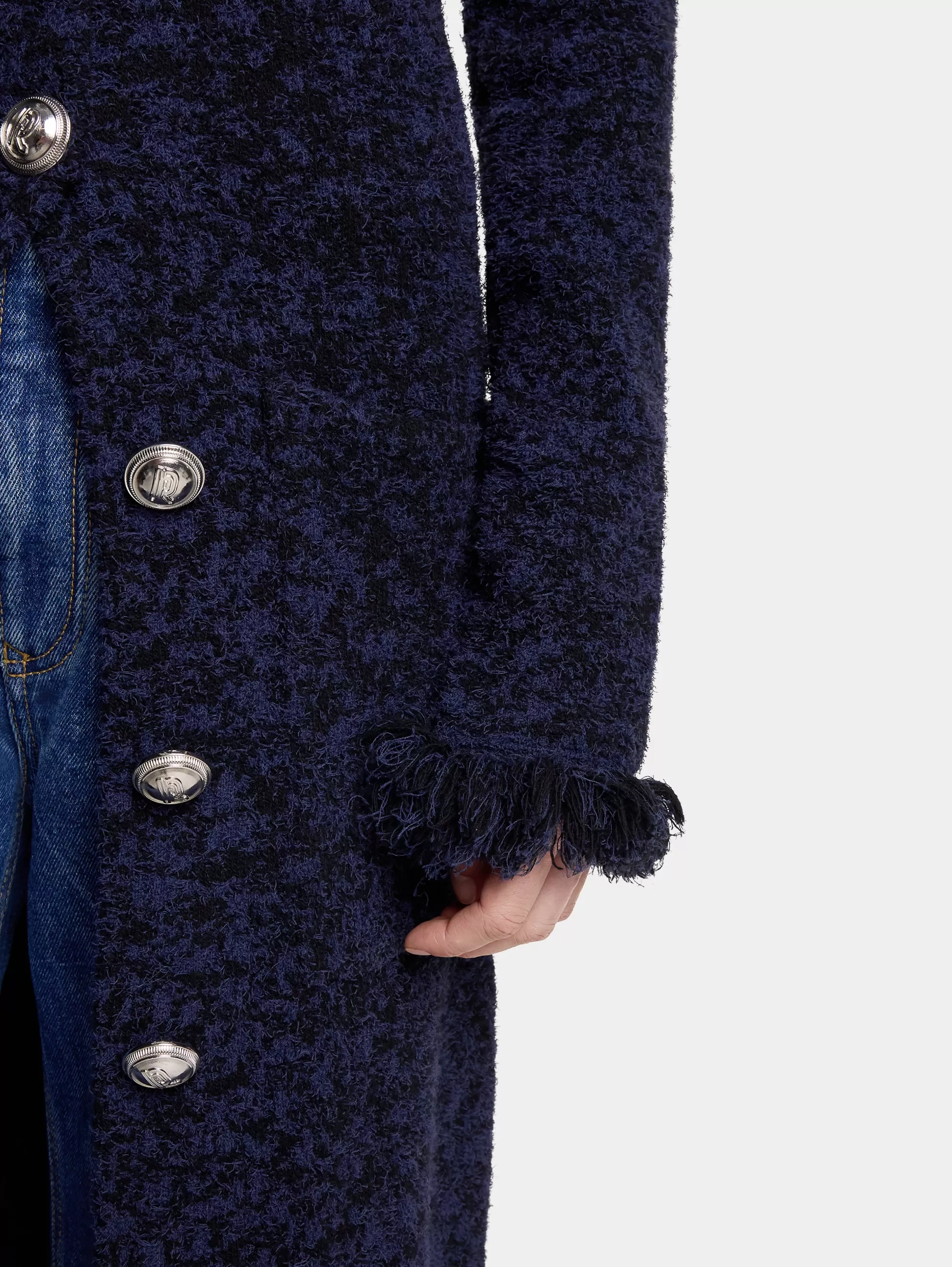 manteau_long_en_maille_tweed_3-1.webp Rabanne Vestes | Maille^MANTEAU LONG EN MAILLE TWEED