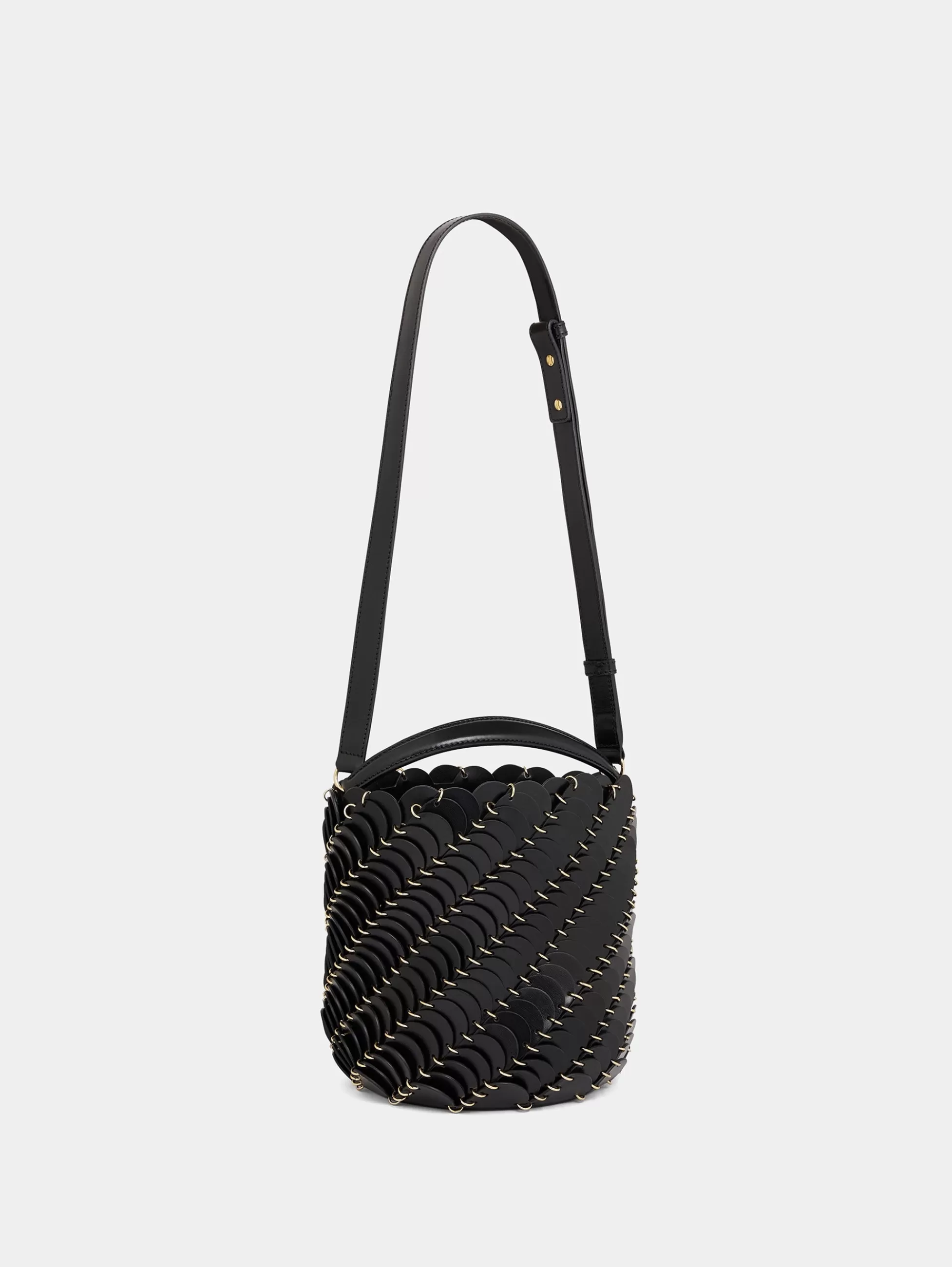 Rabanne Les Sacs Paco En Cuir | Sacs Porté Épaule^Medium Black bucket Paco bag in leather