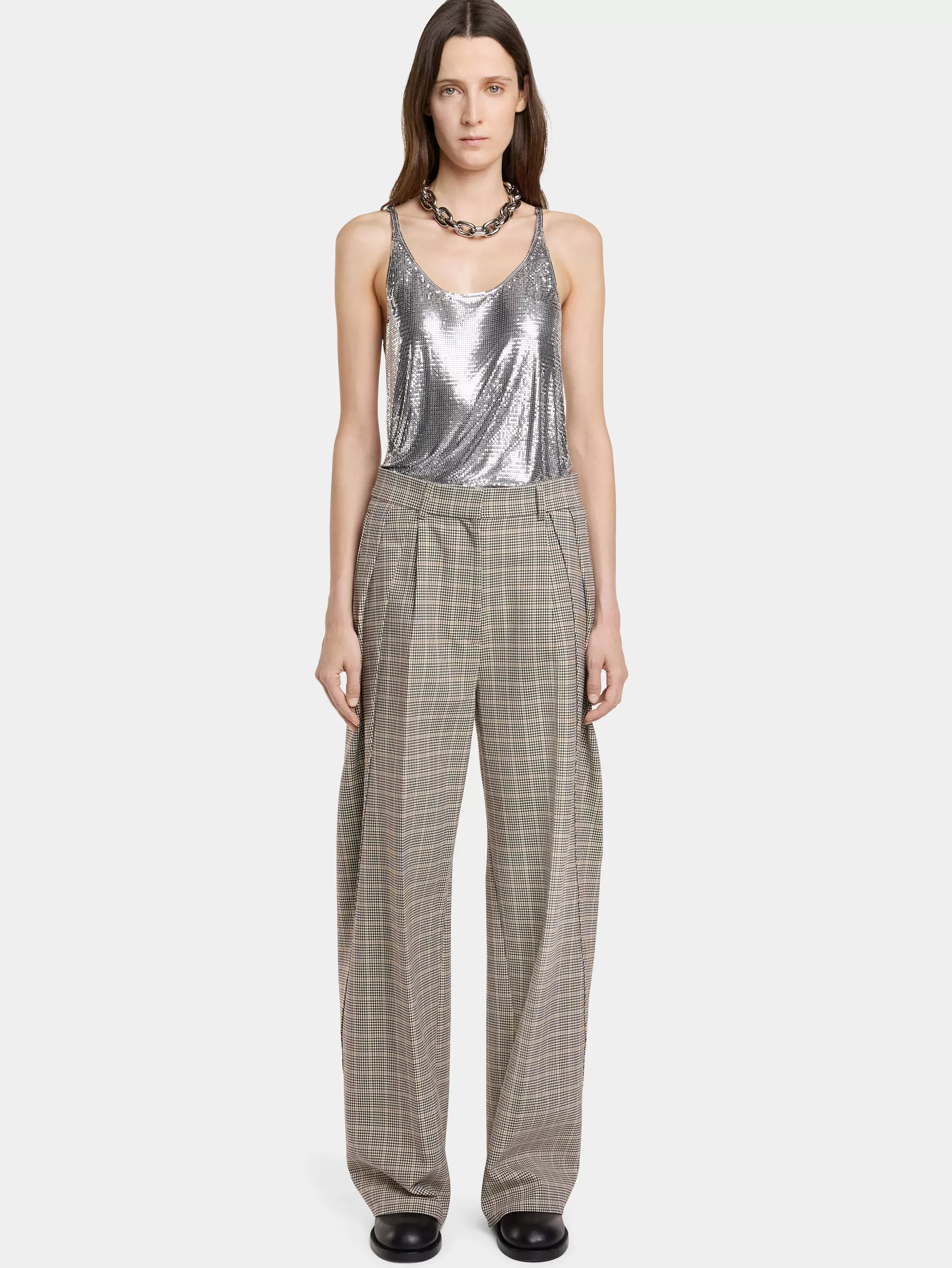 Rabanne Pantalons | Maille^PANTALON 2 PLIS EN LAINAGE PRINCE DE GALLES