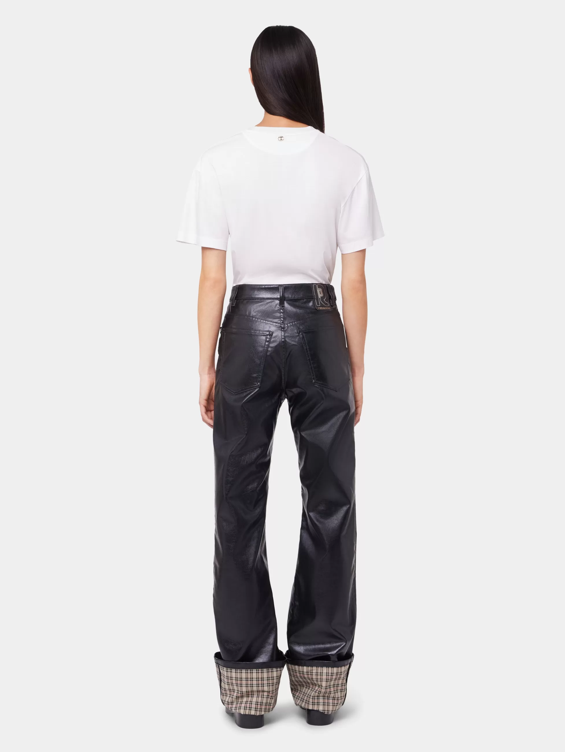 pantalon_evase_en_simili_cuir_4-1.webp Rabanne Sélection De Soirée | Pantalons^PANTALON EVASE EN SIMILI CUIR