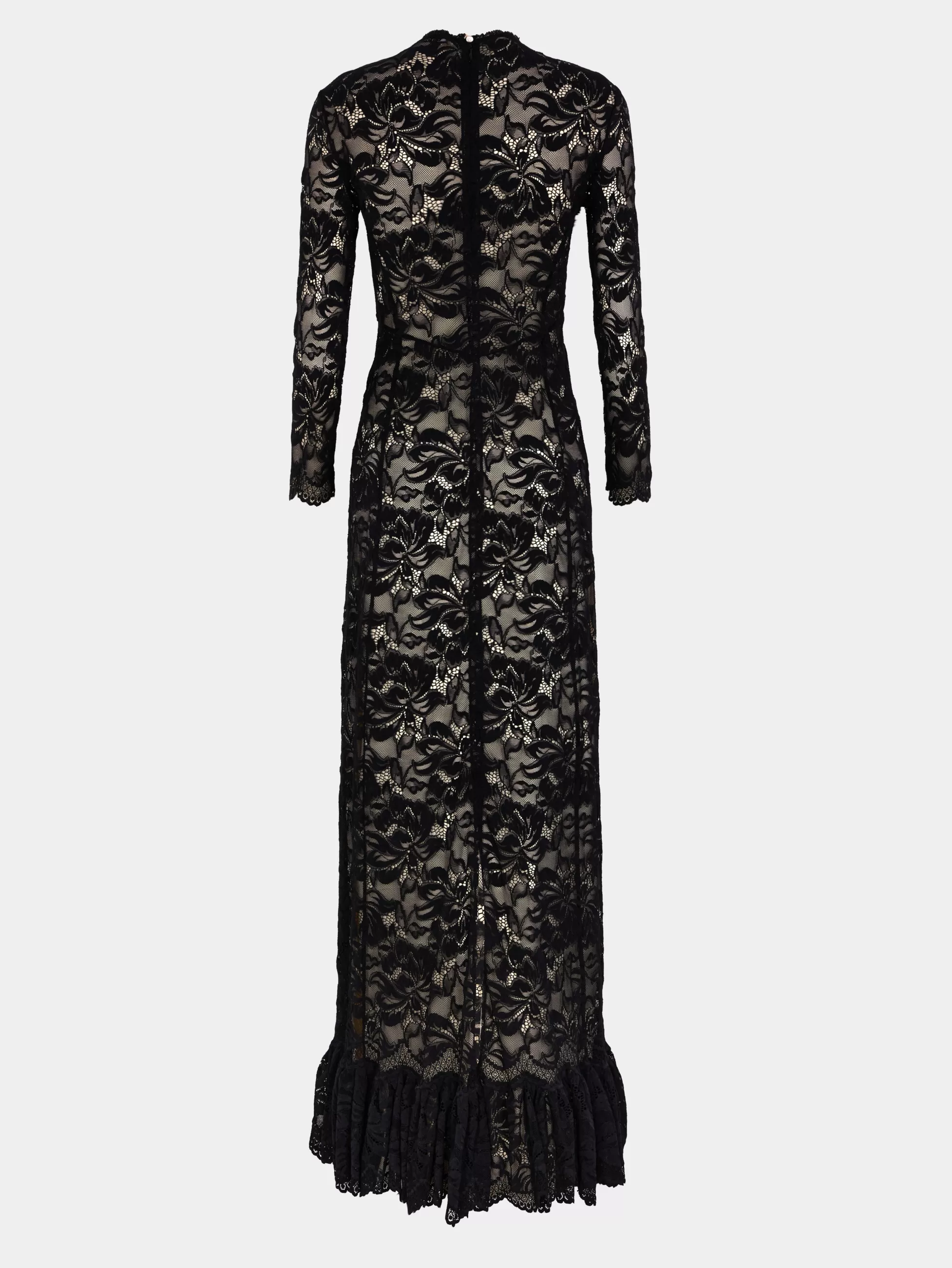 Rabanne Robes^Robe longue en dentelle noire