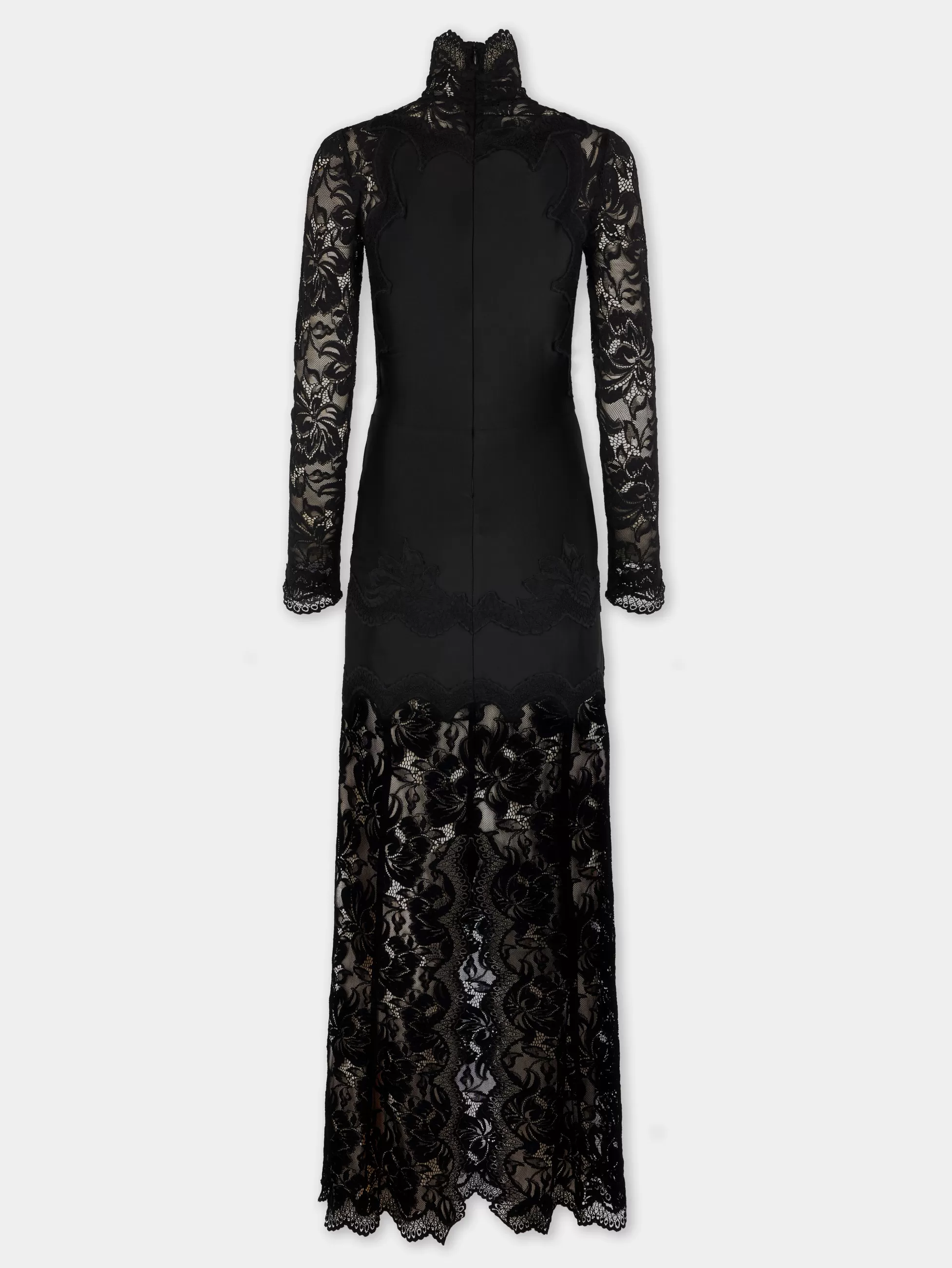 robe_longue_noire_en_dentelle_8-1.webp Rabanne Sélection De Soirée | Robes^ROBE LONGUE NOIRE EN DENTELLE