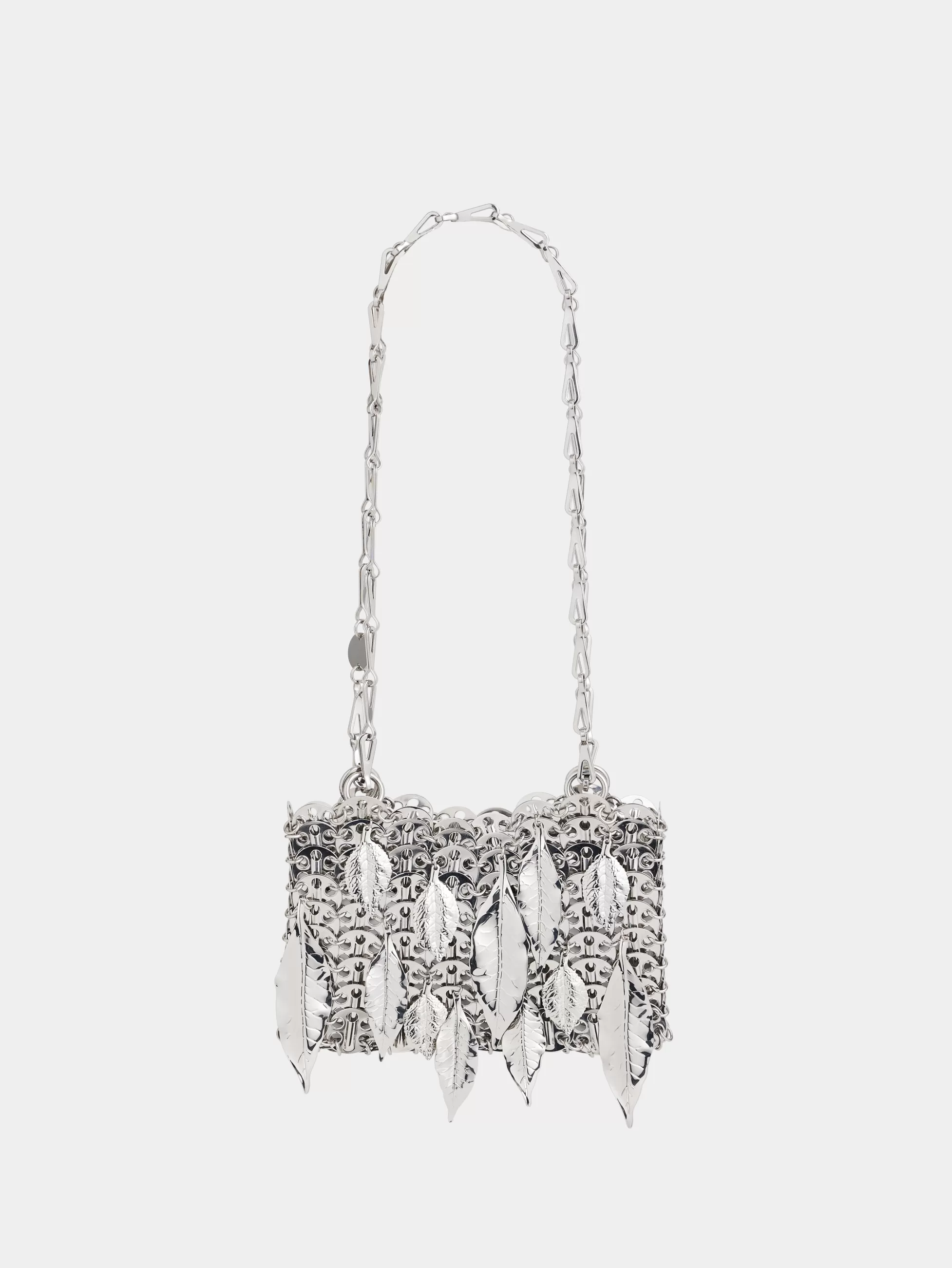 Rabanne Sélection De Soirée | Personnalisez Votre Sac^SAC ARGENT 1969 NANO FEUILLES METAL