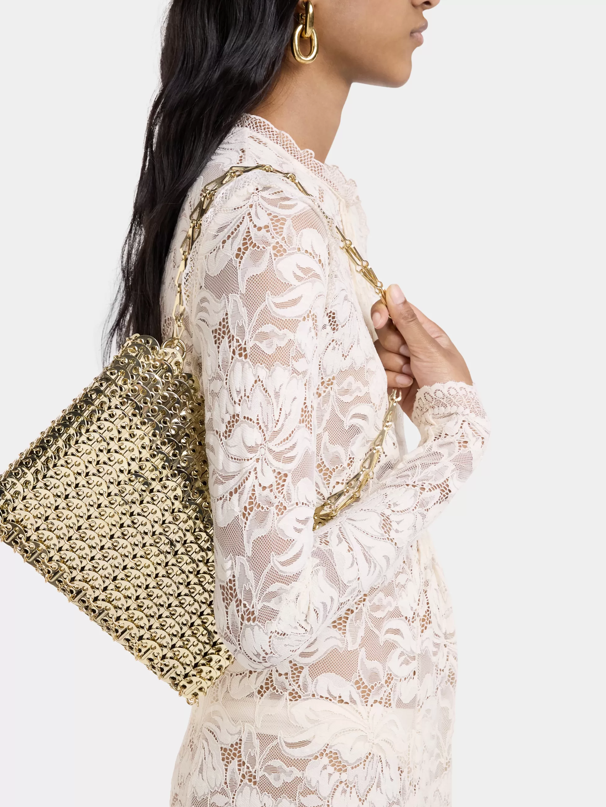 sac_iconique__or_clair_3-1.webp Rabanne Sélection De Soirée | Sacs De Soirée^Sac iconique 1969 or clair