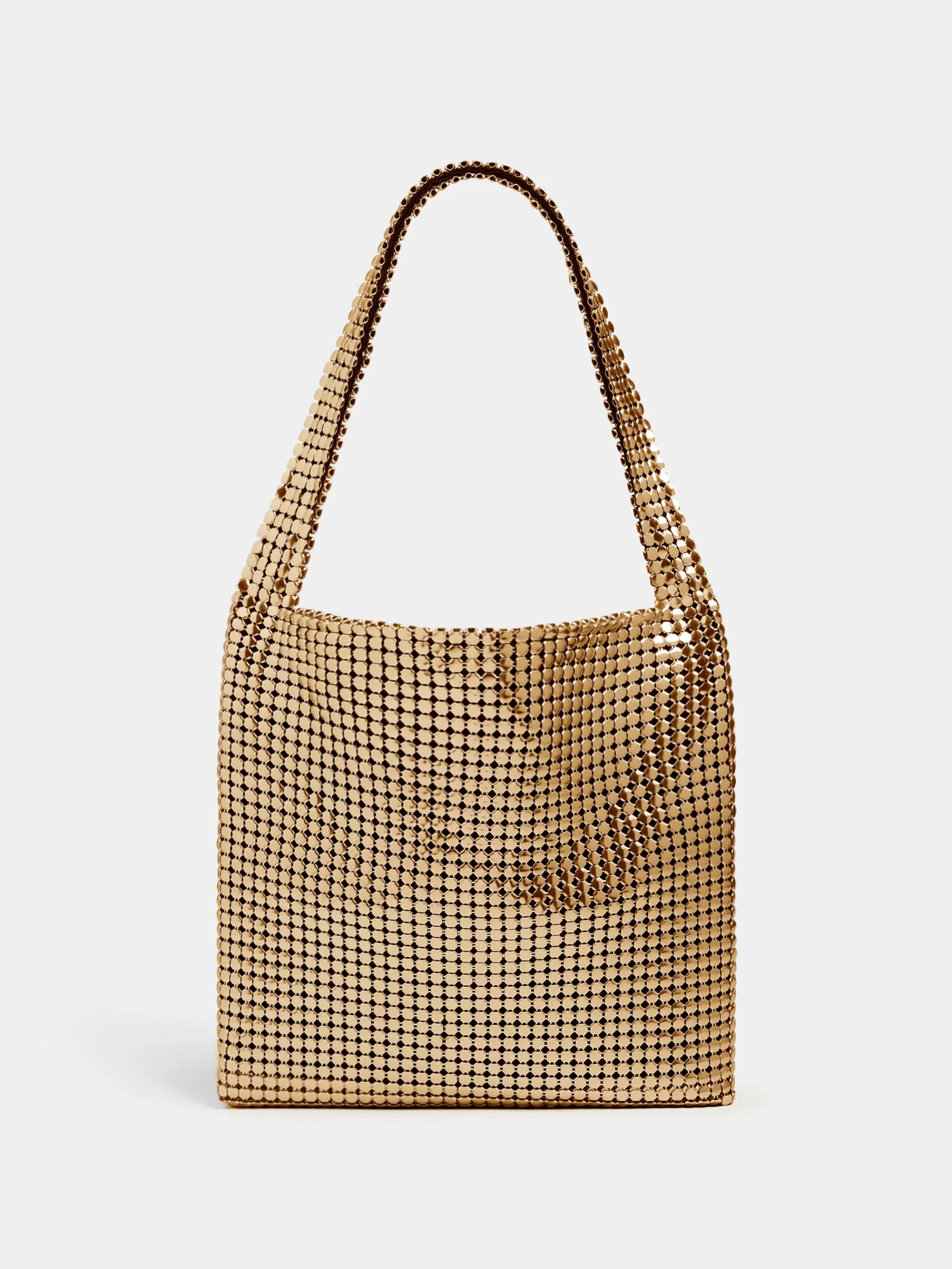 Rabanne Sacs Porté Épaule^Sac pixel doré