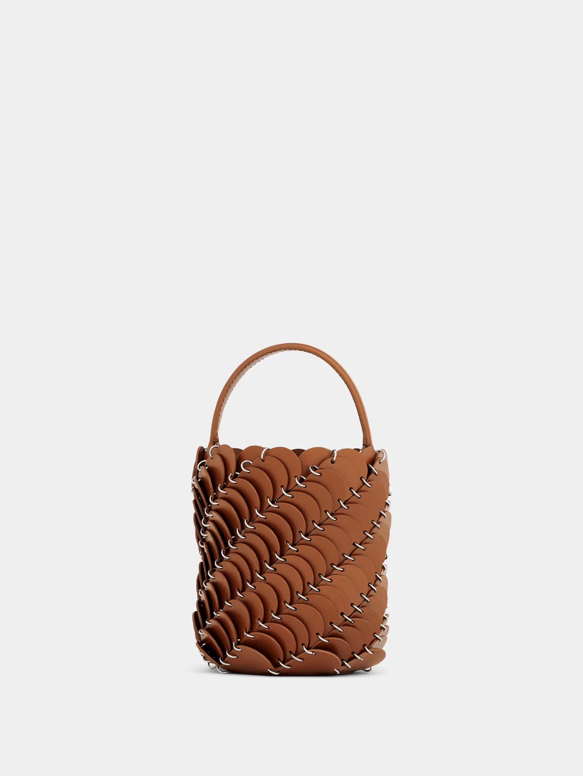 Rabanne Les Sacs Paco En Cuir | Sacs Porté Épaule^Small Cognac bucket Paco bag in leather